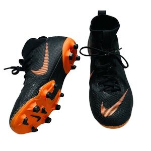 Nike Mercurial Superfly Black and Orange Youth Soccer Cleats | 1Y